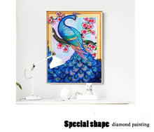 Load image into Gallery viewer, Peacock and Flowers