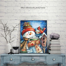 Load image into Gallery viewer, Snowman Diamond Art