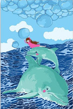 Load image into Gallery viewer, Abstract Dolphin Painting - PBN