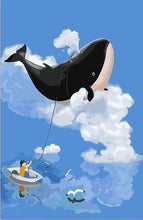 Load image into Gallery viewer, Abstract Dolphin Painting - PBN