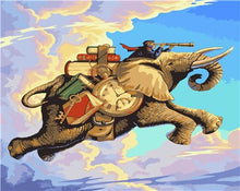 Load image into Gallery viewer, Flying Elephant DIY Painting
