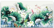 Load image into Gallery viewer, Lotus Leaves Painting by Number