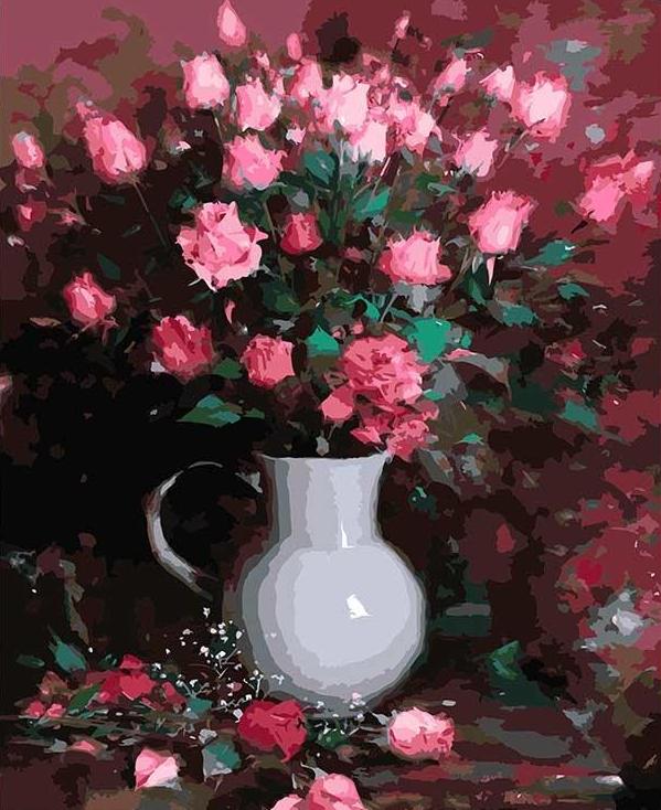 Painting By Number Flower Arranging 40x50 Diamond Painting On