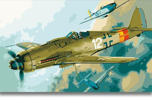fighter paint by numbers