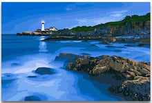 Load image into Gallery viewer, Lighthouse & Beach PBN Kits