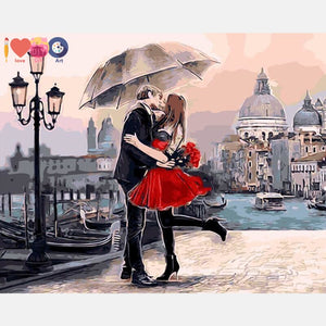Romantic Kiss Painting - Paint by Digits