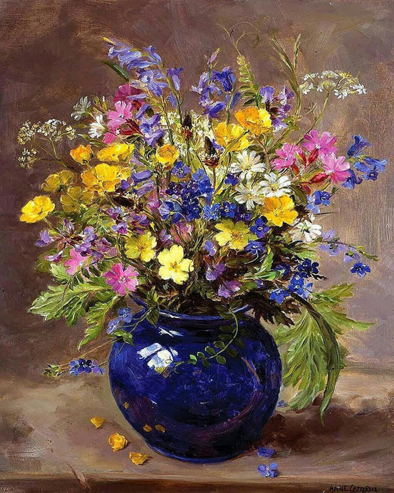 Pretty Vase & Flowers Paint by Numbers