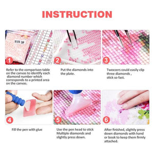 Cherry Blossoms & Japanese Girl - Diamond Painting Kit