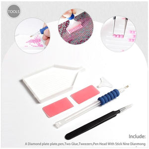 Cute Teddies under Umbrella - Diamond Painting kit