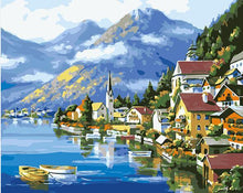 Load image into Gallery viewer, Alpine village Paint by Numbers
