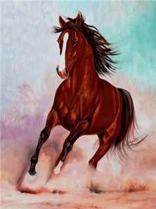 Amazing Running Horse Paint by Diamonds