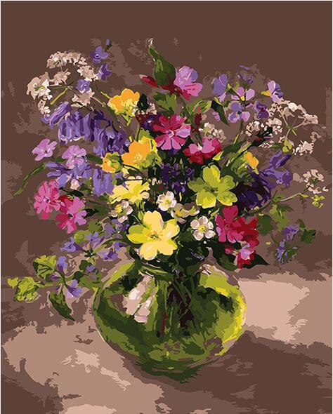 Attractive Flower Vase Paint by Numbers