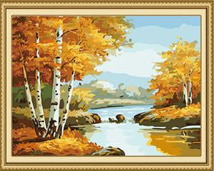Autumn Trees & Lake Paint by Numbers