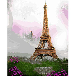 Beautiful Eiffel Tower Paint by Numbers