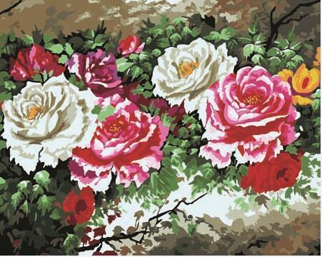 Beautiful Roses Paint by Numbers