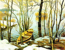 Load image into Gallery viewer, Boat in Woods Paint by Numbers
