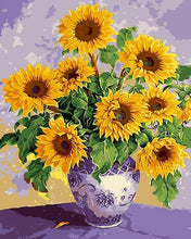 Load image into Gallery viewer, Bright Sunflowers Paint by Numbers