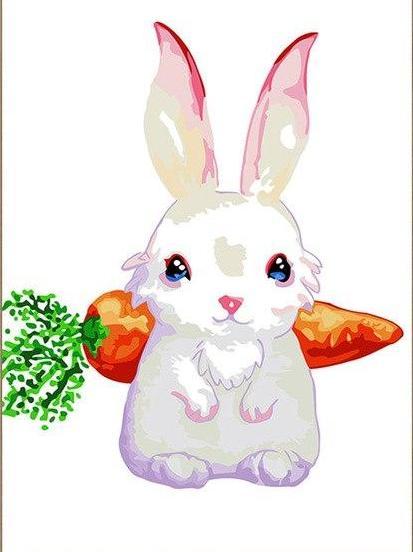 Bunny & Carrot Paint by Numbers