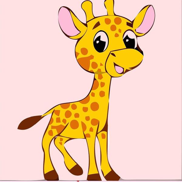 Cartoonist Giraffe Baby Paint by Numbers