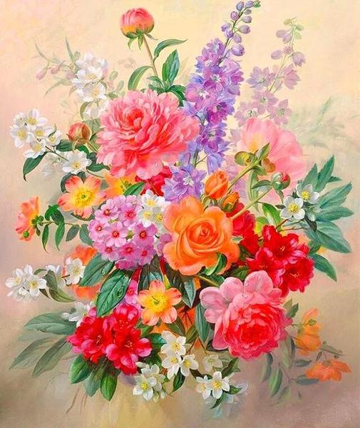 Charming Bouquet Paint by Numbers