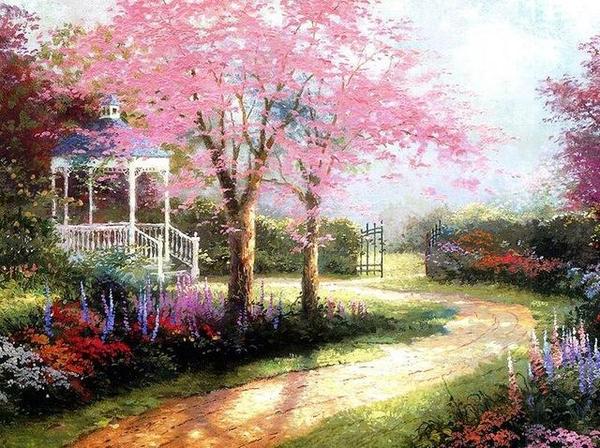 Cherry Blossoms Paint by Numbers