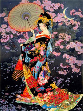 Load image into Gallery viewer, Cherry Blossoms &amp; Japanese Girl Paint by Diamonds