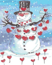 Load image into Gallery viewer, Christmas Snow Man Paint by Numbers