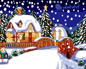 Christmas Snowfall Paint by Numbers