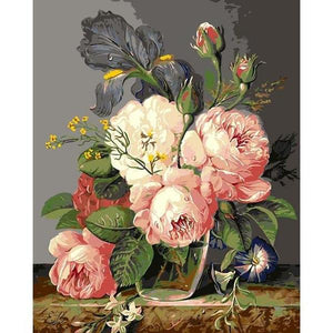 Classical Flowers Paint By Numbers