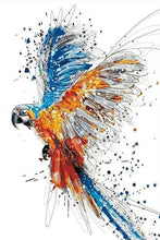 Load image into Gallery viewer, Color Splashing Parrot Paint by Numbers