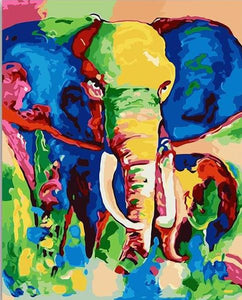 Colorful Elephant Paint by Numbers