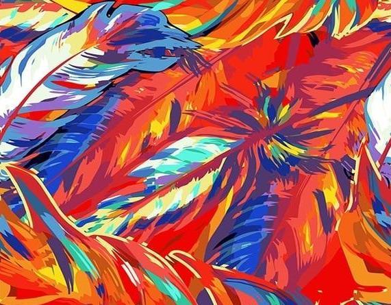 Colorful Feathers Paint by Numbers