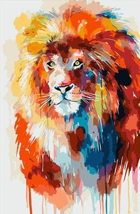 Colorful Lion Paint by Numbers