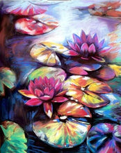 Load image into Gallery viewer, Colorful Lotus Paint by Number