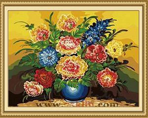 Colorful Peony Flowers Paint by Numbers