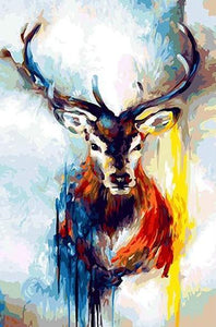 Colorful Reindeer Paint by Numbers