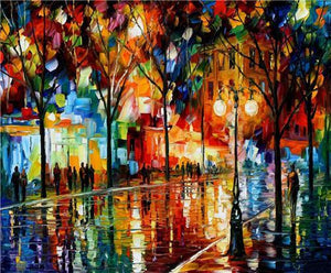 Couple Fall Path Paint by Diamonds