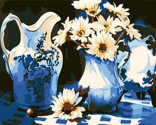 Load image into Gallery viewer, Daisies in Jug Paint by Numbers