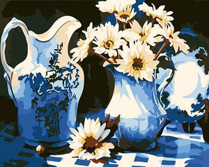 Daisies in Jug Paint by Numbers