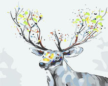 Load image into Gallery viewer, Deer with colorful Horns Paint by Numbers