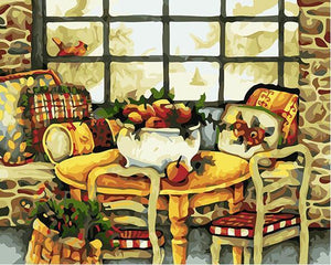 Fruits on Table Paint by Numbers 