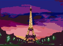 Load image into Gallery viewer, Eiffel Tower Night View Paint by Numbers
