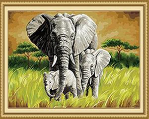 Elephant Family Paint by Numbers