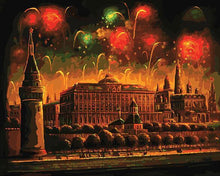 Load image into Gallery viewer, Fireworks on Castle Paint by Numbers