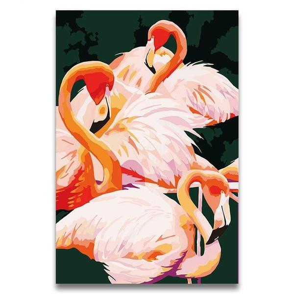 Flamingo Family Paint by Numbers