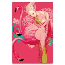 Load image into Gallery viewer, Flamingo Goddess Paint by Numbers
