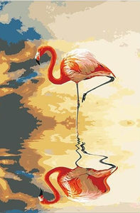 Flamingo Reflection Paint by Numbers