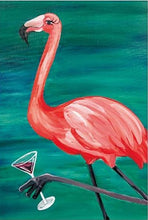 Load image into Gallery viewer, Flamingo &amp; Wine Paint by Numbers