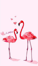 Load image into Gallery viewer, Flamingos in Love Paint by Numbers