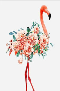 Floral Flamingo Paint by Numbers